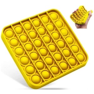 Fidget Pop It Toys - Bolhas Anti-Stress - Amarelo Quadrado